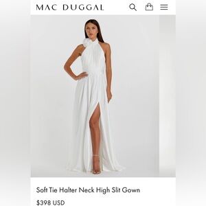 Mac Duggal halter gown size 4 in white.